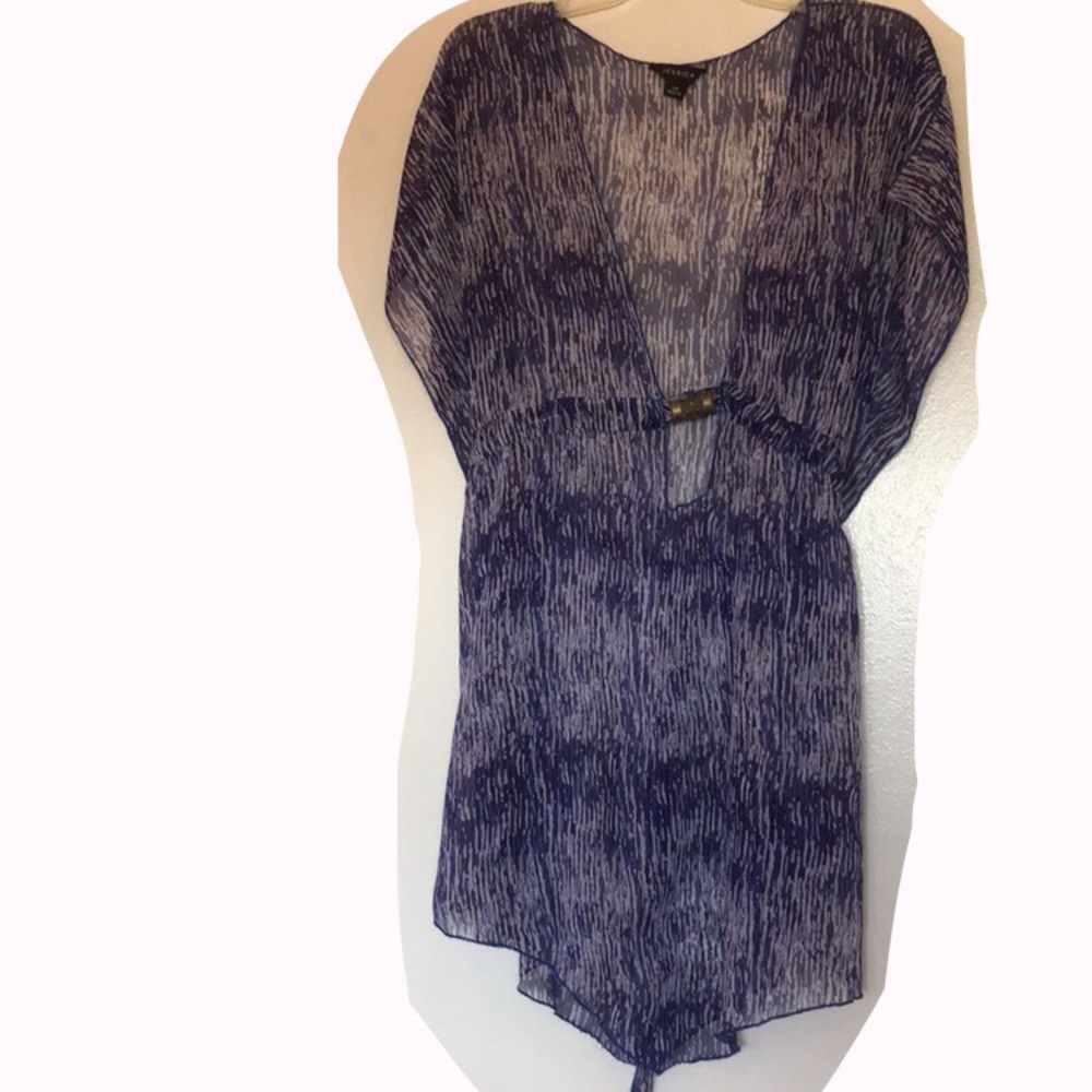 NWOT Sheer Tie Top/ Swim Coverup